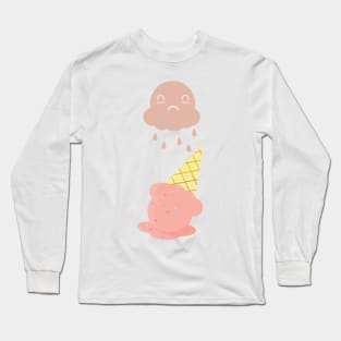 Cute Ghost Cloud Dropping Ice Cream Long Sleeve T-Shirt